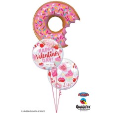 Bukiet 844 My Smile Begins With Youâ€¦and a Donut!Qualatex #57357 97137-2